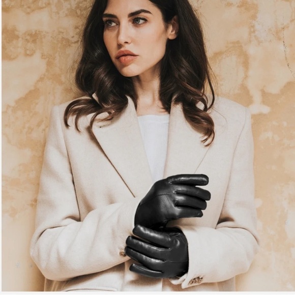 Fownes Leather Fur Lined Gloves Size Small - Picture 6 of 16